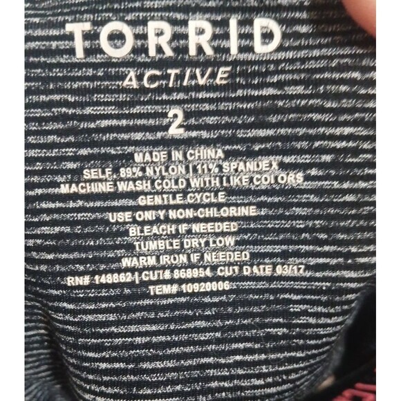 Torrid Plus Size Women's Space Dye "I Can and I Will" active sports Bra Size 2 - Picture 5 of 6